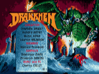 Drakkhen title screen for Amiga